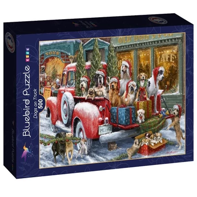 Bluebird 90522 - Dogs on Truck - 500 db-os puzzle