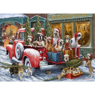Bluebird 90522 - Dogs on Truck - 500 db-os puzzle