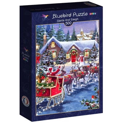Bluebird 90519 - Santa And Sleigh - 500 db-os puzzle
