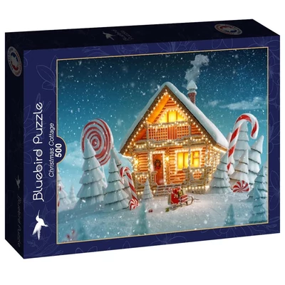 Bluebird 90130 - Christmas Cottage - 500 db-os puzzle