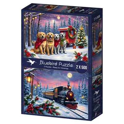 Bluebird 91101 - Christmas is Coming - 2 x 500 db-os puzzle