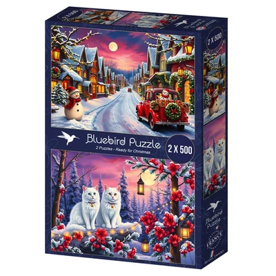 Bluebird 91102 - Ready for Christmas - 2 x 500 db-os puzzle