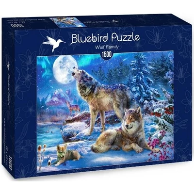 Bluebird 70147 - Winter Wolf Family - 1500 db-os puzzle