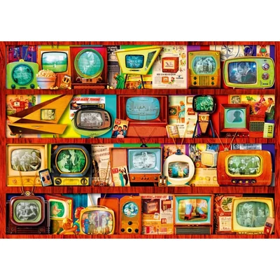 Bluebird 70330 - Golden Age of Television-Shelf - 1000 db-os puzzle