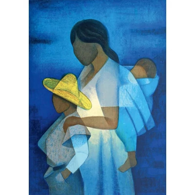 Bluebird 60142 - Louis Toffoli - La Mère et les Enfants, 1973 - 1000 db-os Art by puzzle