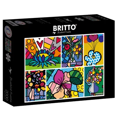 Bluebird 90023 Romero Britto - Collage: Flowers - 2000 db-os puzzle