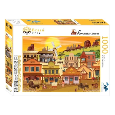 Brain Tree 2102107 - Country Cowboys - 1000 db-os puzzle