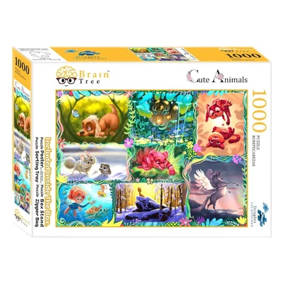 Brain Tree 2102068 - Cute Animals - 1000 db-os puzzle