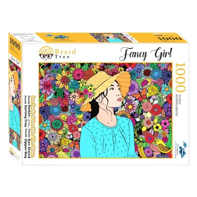 Brain Tree 2101025 - Fancy girl - 1000 db-os puzzle