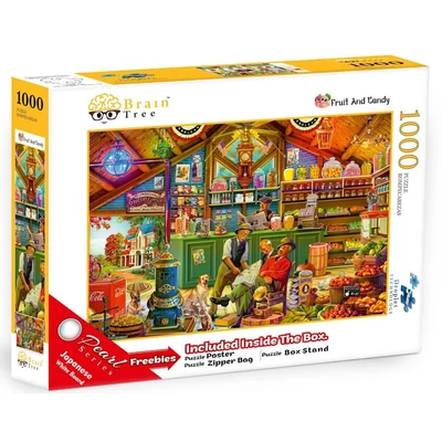 Brain Tree 2102129 - Fruit And Candy - 1000 db-os puzzle