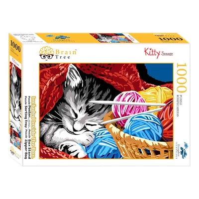 Brain Tree 2102057 - Kitty Snooze - 1000 db-os puzzle