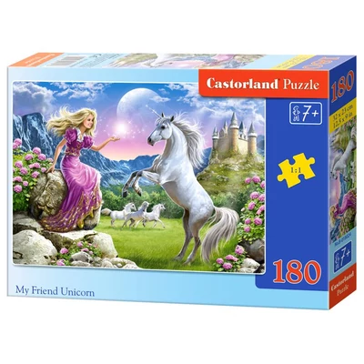 Castorland B-018024 - Barátom az unikornis - 180 db-os puzzle