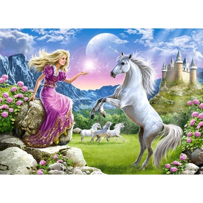 Castorland B-018024 - Barátom az unikornis - 180 db-os puzzle