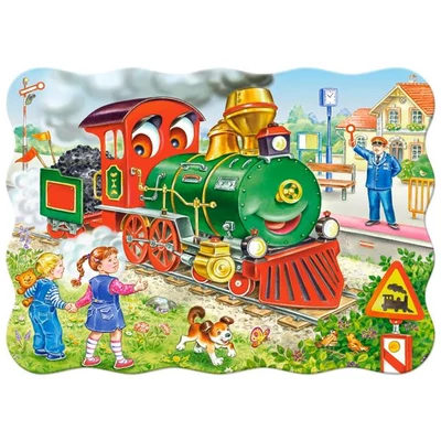 Castorland B-03433 - Zöld mozdony - 30 db-os puzzle