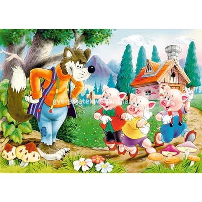 Castorland B-06519 - A három kismalac - 60 db-os puzzle