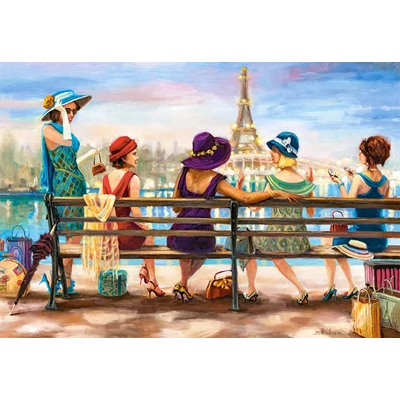 Castorland C-104468 - Hölgyek az Eiffel-torony előtt - 1000 db-os puzzle
