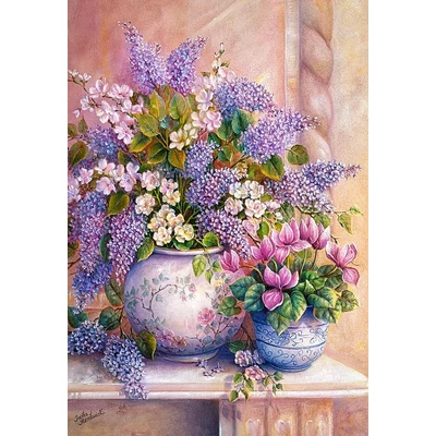 Castorland C-151653 - Lila virágok - 1500 db-os puzzle