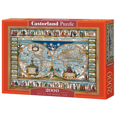 Castorland C-200733 - Világtérkép, 1639 - 2000 db-os puzzle