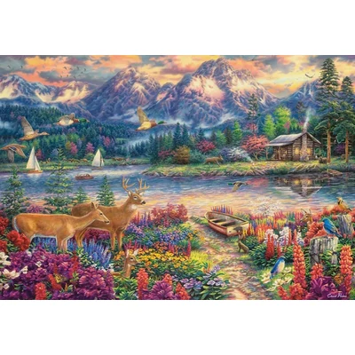 Castorland C-152131 - Fenséges tavaszi hegyvidék - 1500 db-os puzzle