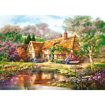 Castorland C-300365 - Alkonyat az erdei tónál - 3000 db-os puzzle
