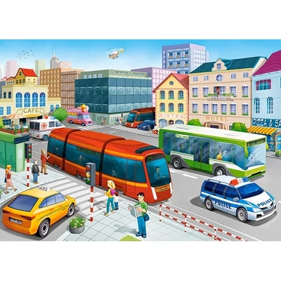 Castorland B-13555 - Városi forgalom - 120 db-os puzzle