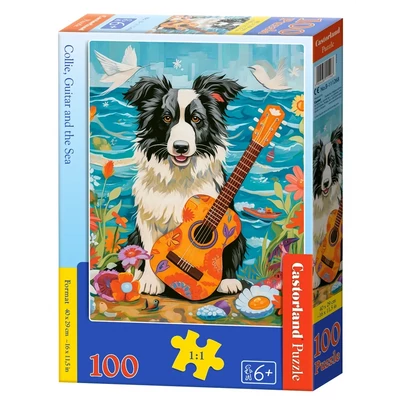 Castorland 100 db-os puzzle - Collie, Guitar and the Sea (B-111268)