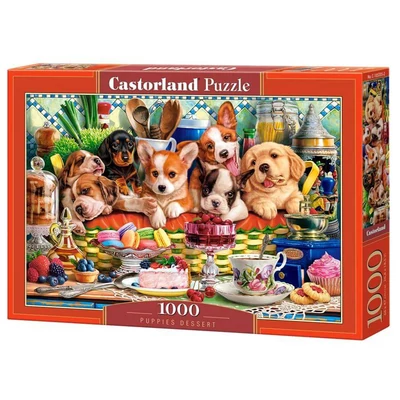 Castorland C-105335 - Délutáni tea kiskutyákkal - 1000 db-os puzzle