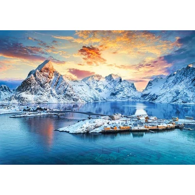 Castorland C-105366 - Napkelte Sakrisoy szigeten, Norvégia - 1000 db-os puzzle