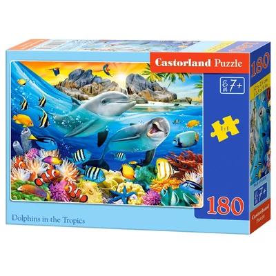 Castorland B-018468 - Delfinek a trópusokon - 180 db-os puzzle