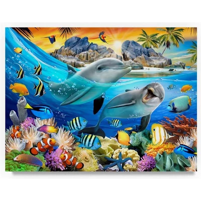 Castorland B-018468 - Delfinek a trópusokon - 180 db-os puzzle