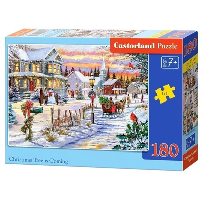 Castorland B-018550 - Érkezik a karácsonyfa - 180 db-os puzzle