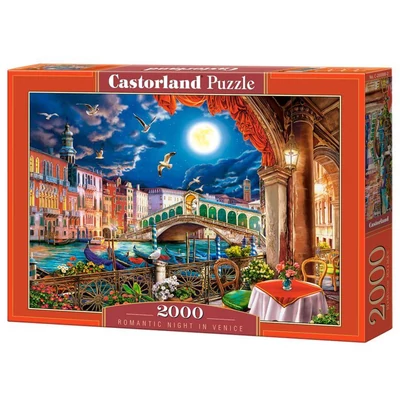 Castorland C-200986 - Romantikus éjszaka Velencében - 2000 db-os puzzle