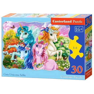 Castorland B-03822 - Unikornis szelfi - 30 db-os puzzle