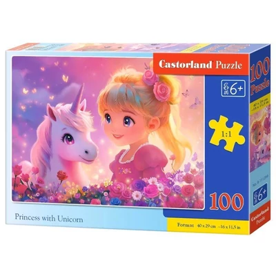 Castorland B-111299 - Hercegnő egyszarvúval - 100 db-os puzzle