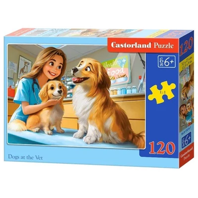Castorland B-13616 - Kutyák az állatorvosnál - 120 db-os puzzle
