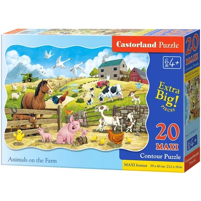 Castorland C-02429 - Állatok a farmon - 20 db-os Maxi puzzle