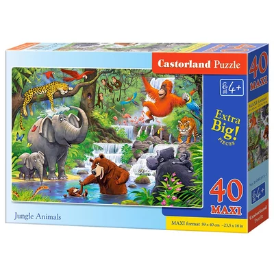 Castorland B-040315 - A dzsungel állatai - 40 db-os Maxi puzzle