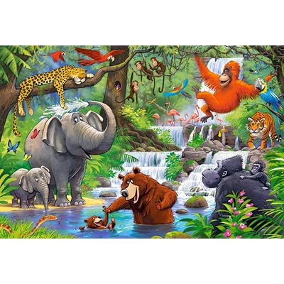 Castorland B-040315 - A dzsungel állatai - 40 db-os Maxi puzzle