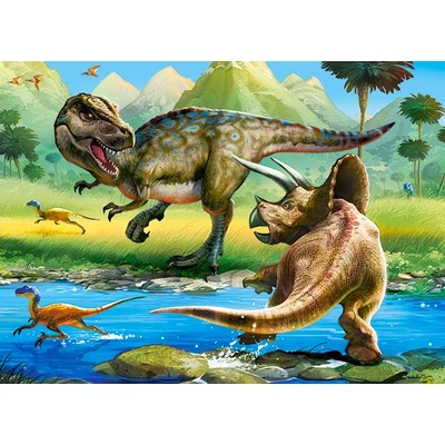 Castorland B-070084 - Tirannoszaurusz vs. Triceratopsz - 70 db-os puzzle