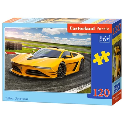 Castorland B-13500 - Sárga sportautó - 120 db-os puzzle