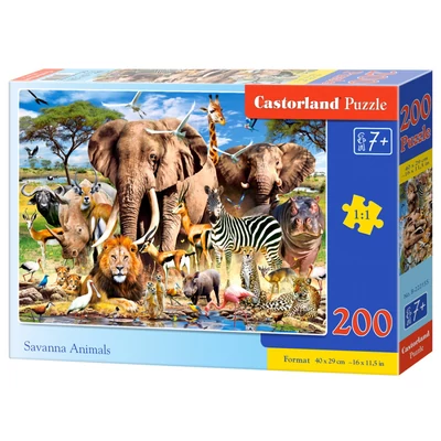 Castorland B-222155 - A szavanna állatai - 200 db-os puzzle