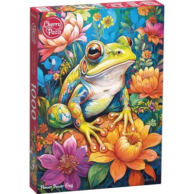 CherryPazzi 31100 - Flower Power Frog - 1000 db-os puzzle