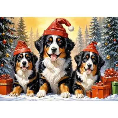 CherryPazzi 31254 - Holiday Puppies - 1000 db-os puzzle