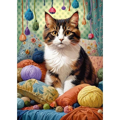 CherryPazzi 31131 - Knitty Cat - 1000 db-os puzzle
