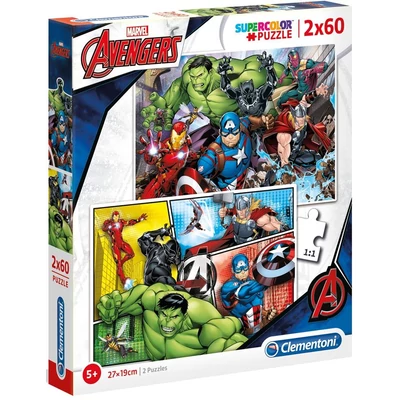 Clementoni 21605 - Avengers - Bosszúállók - 2 x 60 db-os puzzle