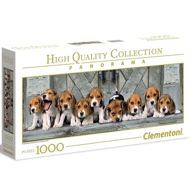 Clementoni 39435 - Beagle kiskutyák - 1000 db-os Panoráma puzzle