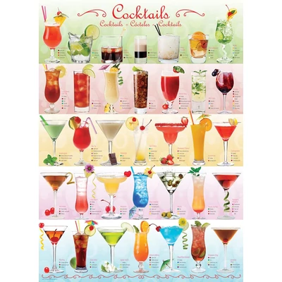 EuroGraphics 6000-0588 - Cocktails - 1000 db-os puzzle