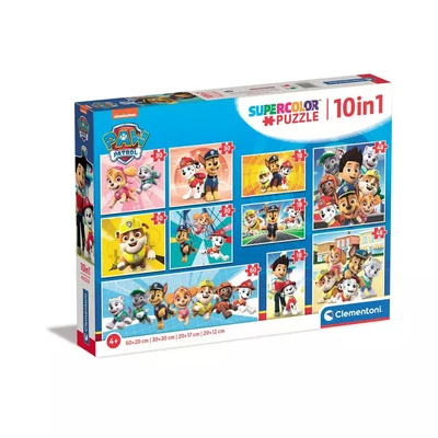 Clementoni 20270 - Mancs őrjárat - 10 az 1-ben Szuper színes puzzle (18, 30, 48, 60)
