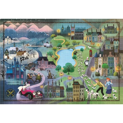 Clementoni 39655 - Disney 101 Kiskutya Történet Térkép - 1000 db-os puzzle