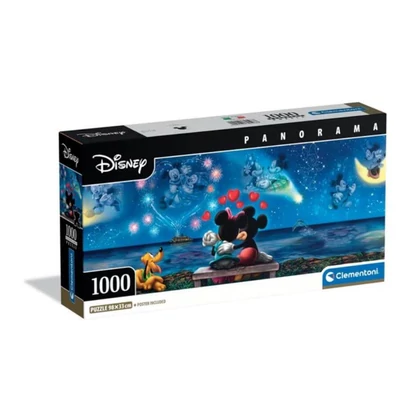 Clementoni 39503 - Panoráma puzzle - Disney Mickey and Minnie - 1000 db-os Compact puzzle